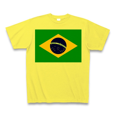 商品詳細 ブラジル国旗 横 Tシャツ イエロー デザインtシャツ通販clubt