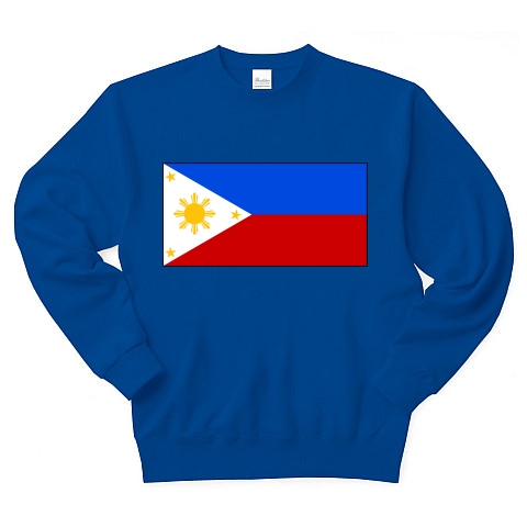 商品詳細 フィリピン国旗 トレーナー Pure Color Print ロイヤルブルー デザインtシャツ通販clubt