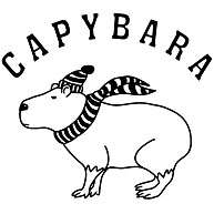 商品詳細 カピバラ 動物イラストアーチロゴ Tシャツ イタリアンレッド デザインtシャツ通販clubt