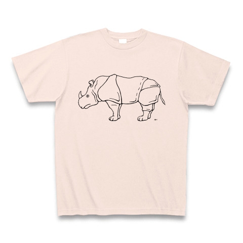 商品詳細 サイ かわのよろい 動物イラスト Tシャツ ライトピンク デザインtシャツ通販clubt