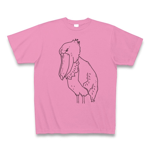 商品詳細 ハシビロコウ 動かない鳥 鳥 動物イラスト Tシャツ ピンク デザインtシャツ通販clubt