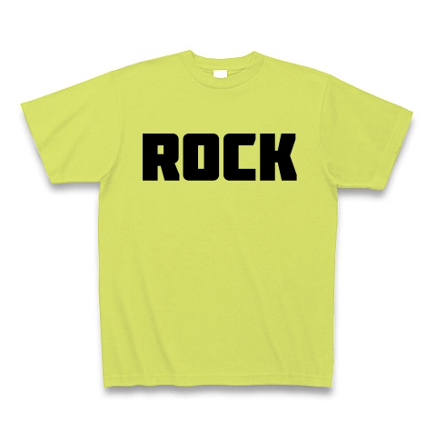 商品詳細 Rock ロック シンプルbigロゴ ストリートファッション Tシャツ ライトグリーン デザインtシャツ通販clubt