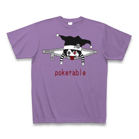 商品詳細 ポケットに入ったピエロカラーver イラスト かわいい ピエロ ジョーカー フェイク Tシャツ Pure Color Print ライトパープル デザインtシャツ通販clubt