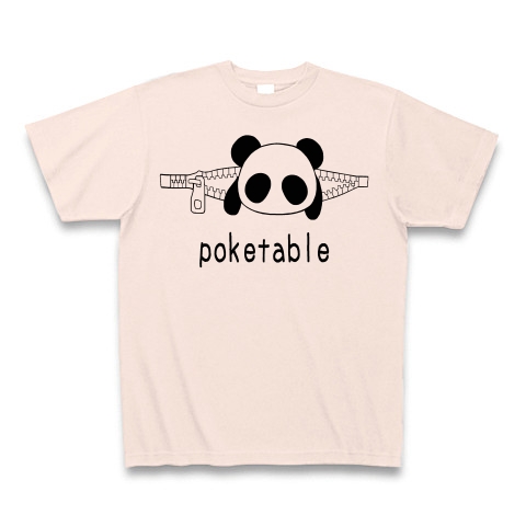 商品詳細 ポケットzipに入ったパンダ イラスト パンダ 動物 だまし絵 白黒 Tシャツ ライトピンク デザインtシャツ通販clubt