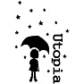 星の降る街〜傘をさしたボブカットの少女。 星の降る街〜傘をさしたボブカットの少女。
