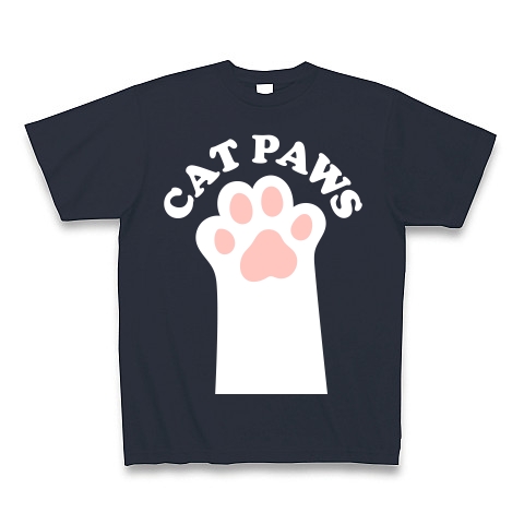 CAT PAWS-白猫の肉球-Tシャツ｜Tシャツ Pure Color Print｜デニム