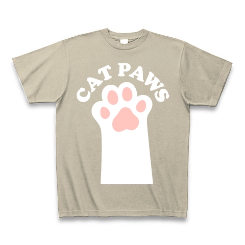 CAT PAWS-白猫の肉球-Tシャツ｜Tシャツ Pure Color Print｜シルバーグレー