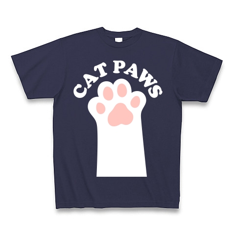 CAT PAWS-白猫の肉球-Tシャツ｜Tシャツ Pure Color Print｜メトロブルー