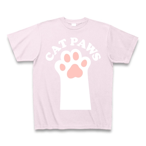 CAT PAWS-白猫の肉球-Tシャツ｜Tシャツ Pure Color Print｜ピーチ