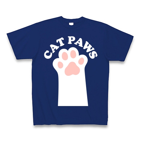 CAT PAWS-白猫の肉球-Tシャツ｜Tシャツ Pure Color Print｜ロイヤルブルー