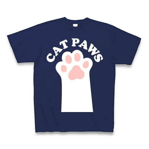 CAT PAWS-白猫の肉球-Tシャツ｜Tシャツ Pure Color Print｜ジャパンブルー