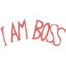 I AM BOSS ラグランTシャツ / 赤文字 I AM BOSS ラグランTシャツ / 赤文字