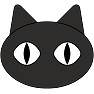 黒猫 長袖ラグランTシャツ 黒猫 長袖ラグランTシャツ