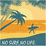 NO SURF, NO LIFE. レディース オーバルTシャツ NO SURF, NO LIFE. レディース オーバルTシャツ