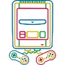 ポップアートスーパーファミコン 半袖ラグランTシャツ ポップアートスーパーファミコン 半袖ラグランTシャツ