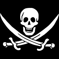 商品詳細 海賊旗スカル Jolly Roger ジョン ラカムの海賊旗 ロゴtシャツ Tシャツ Pure Color Print ミディアムブルー デザインtシャツ通販clubt