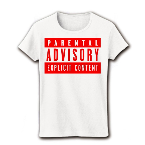 商品詳細 Parental Advisory 赤ロゴtシャツ レディースtシャツ ホワイト デザインtシャツ通販clubt