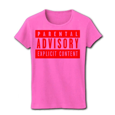 商品詳細 Parental Advisory 赤ロゴtシャツ レディースtシャツ ピンク デザインtシャツ通販clubt