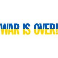 WAR IS OVER!-ウクライナ国旗カラー-横文字ロゴ