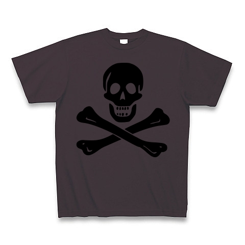 商品詳細 海賊旗スカル Jolly Roger サミュエル ベラミーの海賊旗 黒ロゴtシャツ Tシャツ Pure Color Print チャコール デザインtシャツ通販clubt