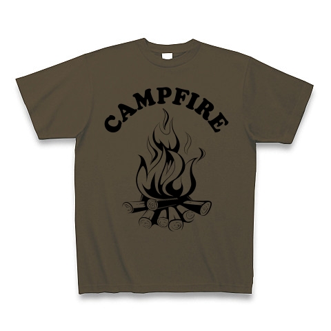 商品詳細 Campfire キャンプファイヤー ロゴtシャツ Tシャツ Pure Color Print オリーブ デザインtシャツ通販clubt