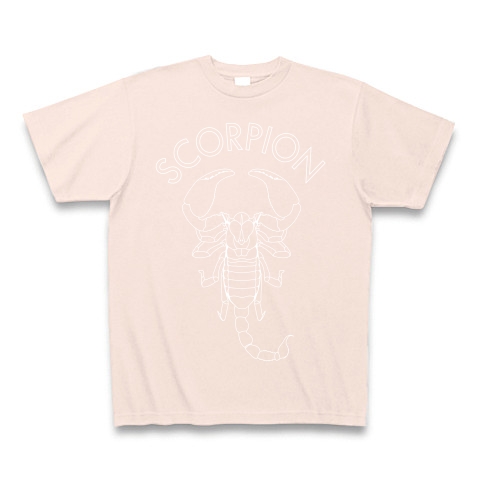 SCORPION-サソリ-白ロゴTシャツ｜Tシャツ Pure Color Print｜ライトピンク