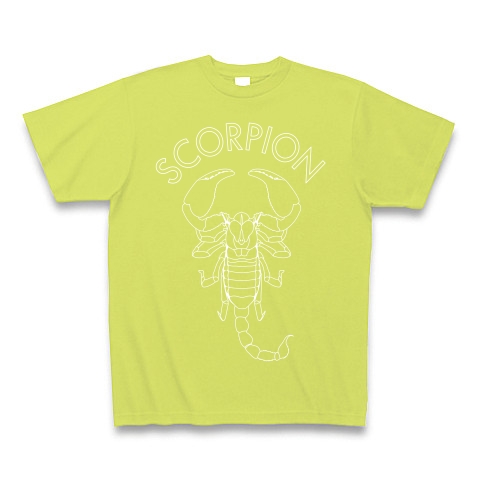 SCORPION-サソリ-白ロゴTシャツ｜Tシャツ Pure Color Print｜ライトグリーン