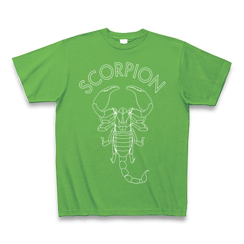 SCORPION-サソリ-白ロゴTシャツ｜Tシャツ Pure Color Print｜ブライトグリーン