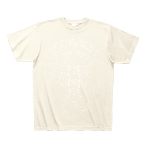 SCORPION-サソリ-白ロゴTシャツ｜Tシャツ Pure Color Print｜アイボリー
