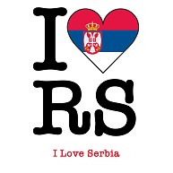 商品詳細 セルビアの国旗をハート型にデザインしたアイラブセルビア セルビアを愛してる Tシャツ イエロー デザインtシャツ通販clubt