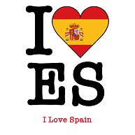 商品詳細 スペインの国旗をハート型にデザインしたアイラブスペイン スペインを愛してる Tシャツ ピンク デザインtシャツ通販clubt