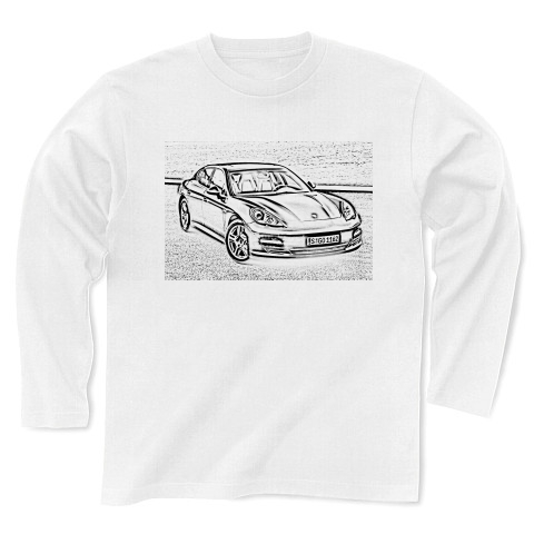 商品詳細 車イラストシリーズ ポルシェ 長袖tシャツ ホワイト デザインtシャツ通販clubt 商品詳細 車イラストシリーズ ポルシェ 長袖tシャツ ホワイト デザインtシャツ通販clubt