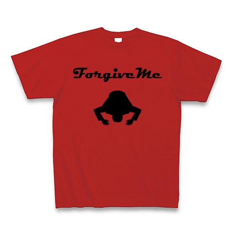 商品詳細 Forgive Me 許して下さい 土下座ネタ文字おもしろtシャツ Zipangu49er Tシャツ レッド デザインtシャツ通販clubt