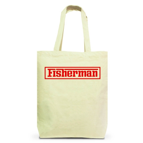 商品詳細 漁師 釣り師専用 Fisherman 英語のシンプルロゴ Tシャツデザイン Zipangu49er 漁師の兄貴におすすめ トートバッグm ナチュラル デザインtシャツ通販clubt