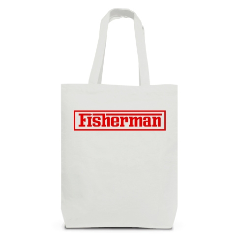 商品詳細 漁師 釣り師専用 Fisherman 英語のシンプルロゴ Tシャツデザイン Zipangu49er 漁師の兄貴におすすめ トートバッグm ライトグレー デザインtシャツ通販clubt