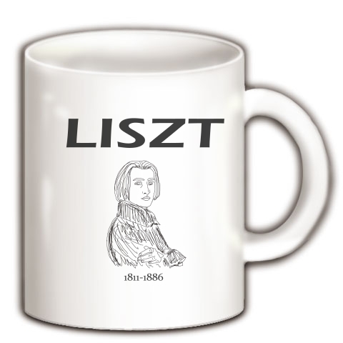 商品詳細 フランツ リスト Franz Liszt かわいいスケッチ Tシャツデザイン Zipangu49er クラシックの音楽肖像画の巨匠シリーズ ラ カンパネッラ パガニーニ マグカップ ホワイト デザインtシャツ通販clubt