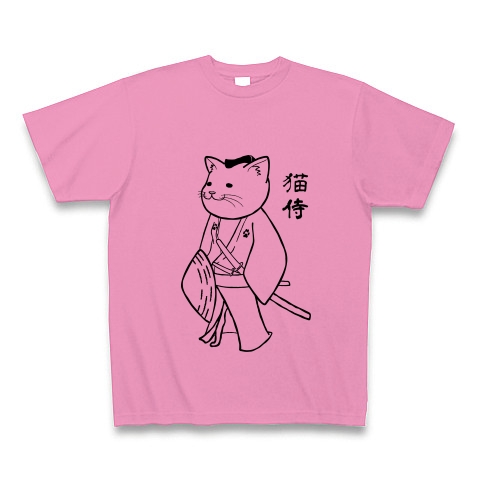商品詳細 ねこざむらい Tシャツ ピンク デザインtシャツ通販clubt