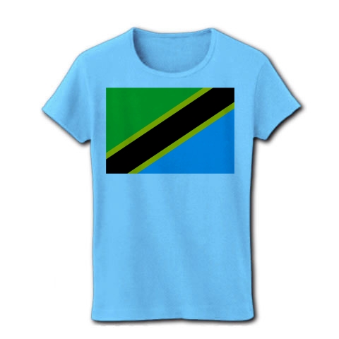 商品詳細 タンザニア国旗 Tanzania レディースtシャツ ライトブルー デザインtシャツ通販clubt