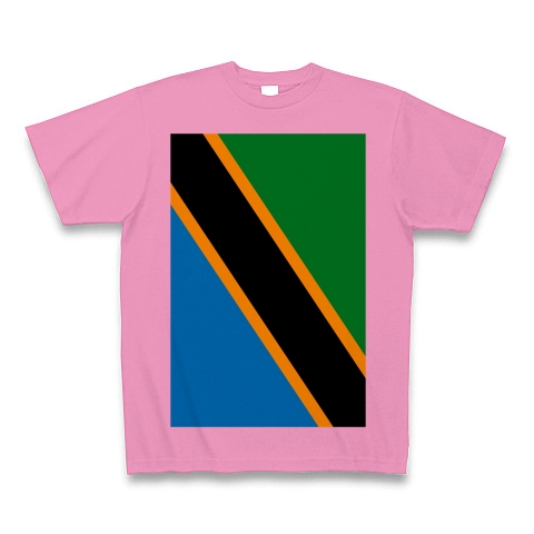 商品詳細 タンザニア国旗 Tanzania 縦ロゴ Tシャツ ピンク デザインtシャツ通販clubt