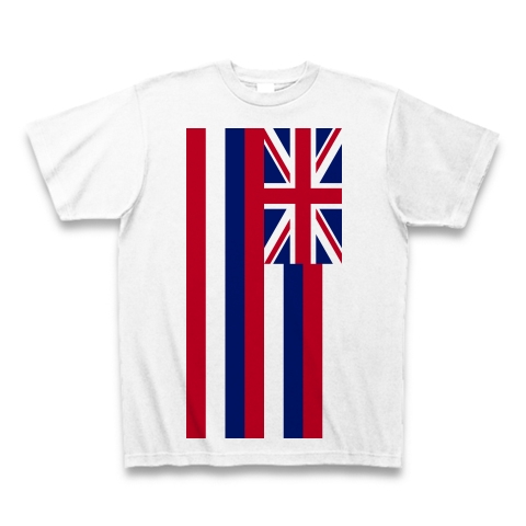 商品詳細 アメリカ合衆国 ハワイ州の市旗 State Of Hawaii 縦ロゴ Tシャツ ホワイト デザインtシャツ通販clubt