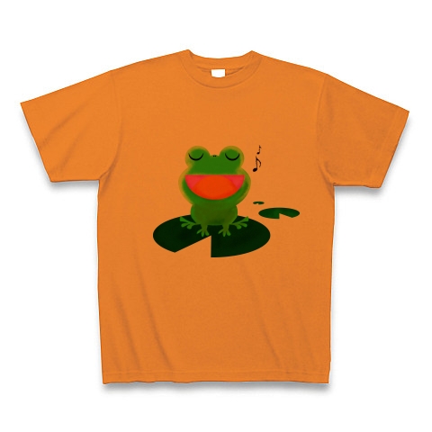 商品詳細 カエルの合唱tシャツ Tシャツ オレンジ デザインtシャツ通販clubt