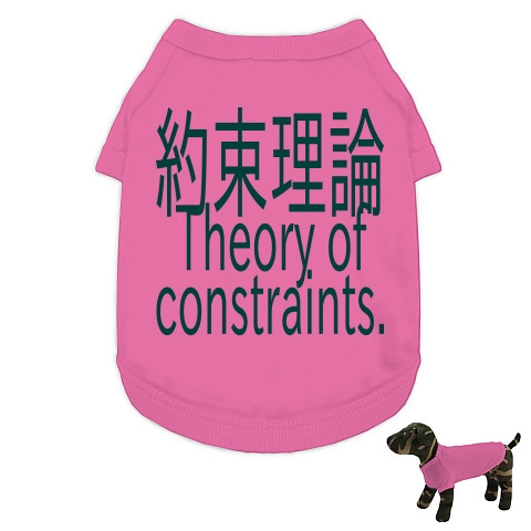 Theory of constraints T-shirts 2016｜ドッグウェア｜ピンク