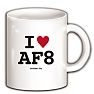 I LOVE AF8 マグカップ(ホワイト)