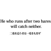 商品詳細 He Who Runs After Two Hares Will Catch Neither 二兎を追う者は一兎をも得ず ことわざ 兎 うさぎ 文字 言葉 全面プリントtシャツ ゴールドイエロー デザインtシャツ通販clubt