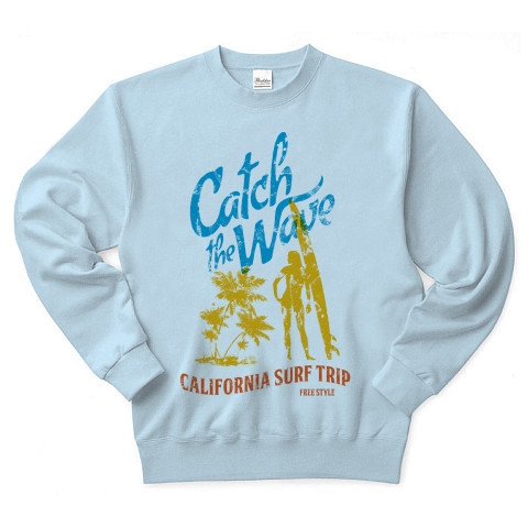 商品詳細 サーフ 1 ヴィンテージ風 トレーナー ライトブルー デザインtシャツ通販clubt