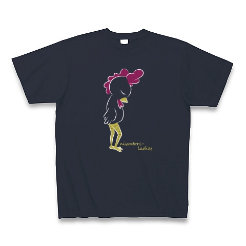 にわとりレディース・ダーク食｜Tシャツ Pure Color Print｜デニム