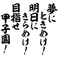 夢にときめけ 明日にきらめけ 目指せ甲子園 デザインの全アイテム デザインtシャツ通販clubt