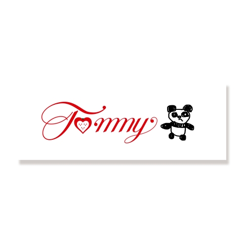 Tommyマフラータオル（パンダ）｜マイクロファイバーフェイスタオル｜ホワイト