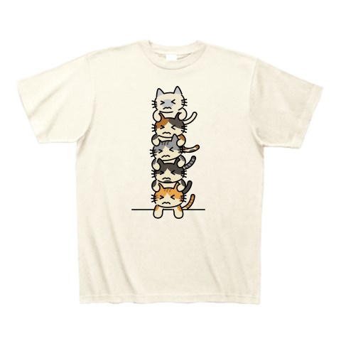 猫猫猫猫猫｜Tシャツ Pure Color Print｜アイボリー