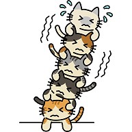 猫猫猫猫猫Ver3｜長袖Tシャツ Pure Color Print｜ロイヤルブルー